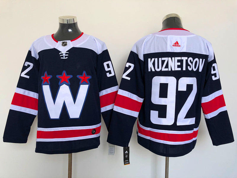 Men's Washington Capitals Evgeny Kuznetsov #92 Navy Home Breakaway Jersey